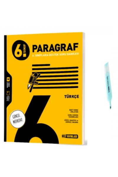 Hız Yayınları 6.Sınıf Paragraf Soru Bankası (Yeni Müfredat)