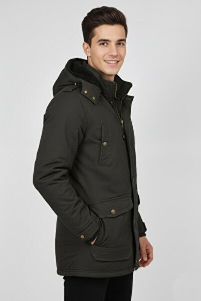 DYNAMO Men's Sports Canvas Hooded Parka M2585 Bgl-St04915