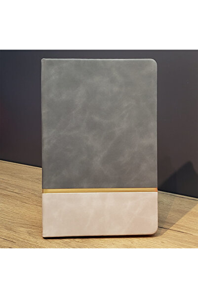 KTT Gray Gold Detailed Leather Souvenir Notebook Stylishly Designed Functional Product