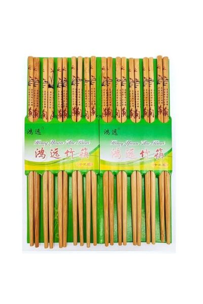 Hype Store Bamboo Organic Chopstick Food Stick Poppy 10 Pairs Far East Japane...