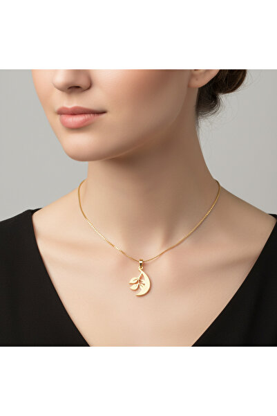 TabiTela 8 ayar altın kolye ucu dal GM6878 1 gr