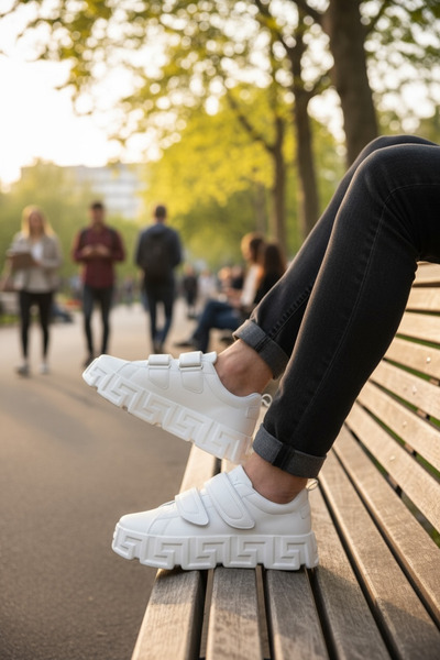 dehaine Men's sneakers, VSC Black, Velcro closure 092