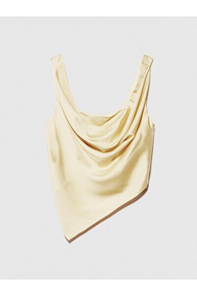 Sisley Viscose Blend Front Detailed Thick Strap Blouse Women 3m2 Blouse - 324P5Syelh00Y