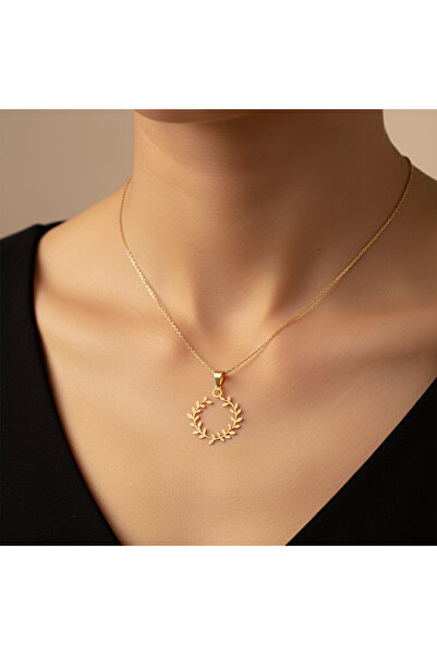 TabiTela 8 ayar altın kolye ucu Noel Çelengi GM9303 0.5 gr