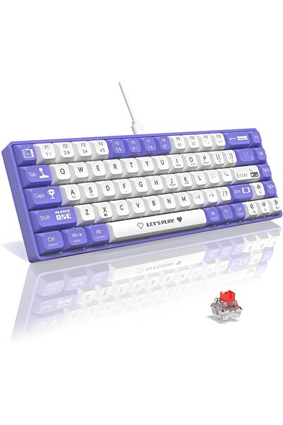 Hype Store Ak680 65% Wired Hotswap Mechanical Gaming Keyboard,68 Keys Portabl...