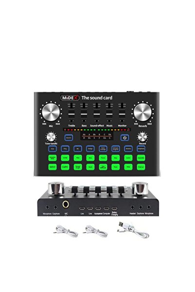 Hype Store VS9 Stüdyo Kayıt Canlı Yayın Ses Kartı Efektli Radyo Mikseri (Tele...