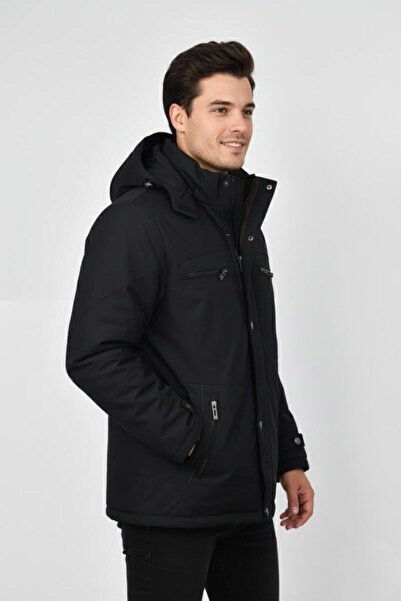 DYNAMO Erkek Kapüşonlu Spor Mont Regular Fit 3335 BGL-ST04902