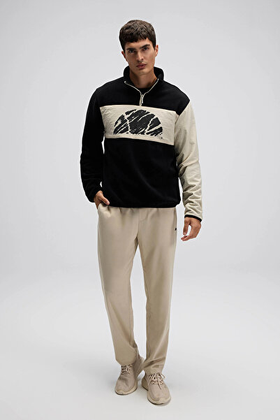 Ellesse Ανδρικό φούτερ με λογότυπο αντίθεση χρωμάτων Regular Fit Half Zip ψηλός λαιμός SWEAT EM519