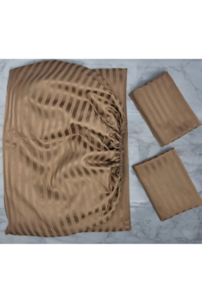 Demya Home 100% памучен сатенен двойно прилепващ чаршаф и калъфка за възглавница с клапа (първокласно местно производство)