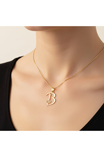 TabiTela 8 ayar altın kolye ucu Harf B GM6016 0.5 gr