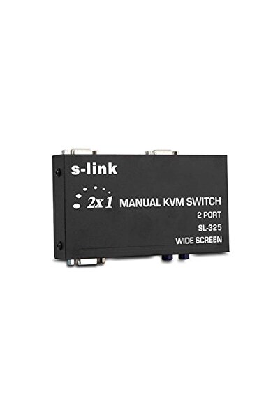 Hype Store S-Link SL-325 2 Port VGA+PS2 1.8m M/M Kablolu Manuel Kvm Switch