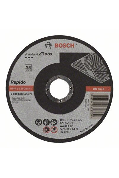 Bosch Disc taiere Standard Inox 125mm, 1mm