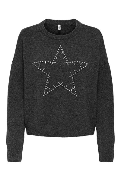 ONLY Onlrenata Wool Blend Regular Fit Star Pattern Sweater Sweater 15353062