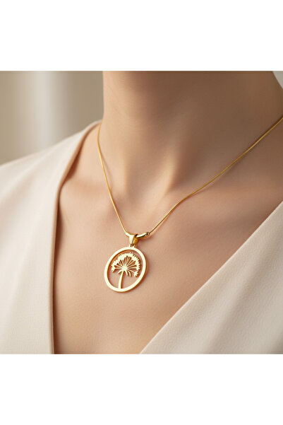 TabiTela 14 ayar altın kolye ucu karahindiba GM8821 1 gr