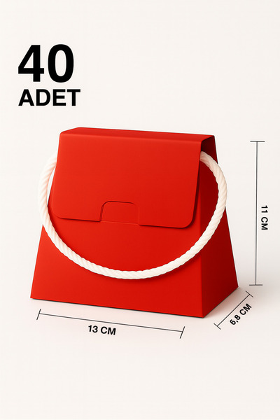 ByMeyla 40 Adet Özel Tasarım Hediye Kutusu Hediye Çanta Boş Karton Çanta Hedi...