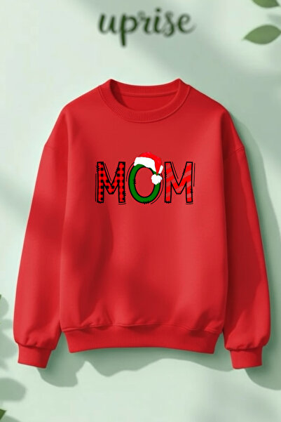 Vordevia Mama Božić Štampano Pamuk lu 3 Konac B okrugla kragna O Oversize kro...