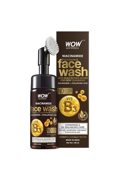 Hype Store WOW Skin Science Niacinamide Yüz Temizleme Köpüğü ve Dahili Fırçal...