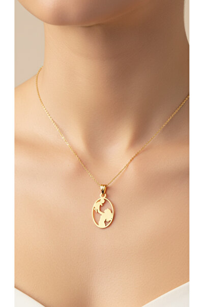 TabiTela 14 ayar altın kolye ucu Bebek ve Anne GM2586 0.5 gr