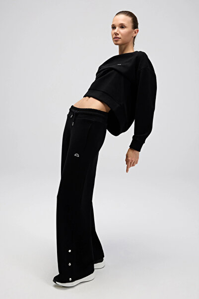 Ellesse Cotton Relaxed Fit Regular Waist Wide Leg Sweatpants Sweatpants Ef543