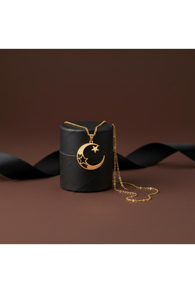 TabiTela 8 ayar altın kolye ucu ay ve yıldız GM7553 0.5 gr