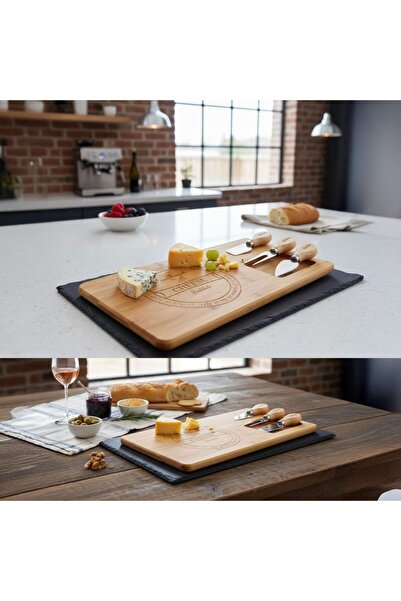 Hype Store Bamboo Cheese Presentation Plate, Fruit Food Board Presentation Pl...