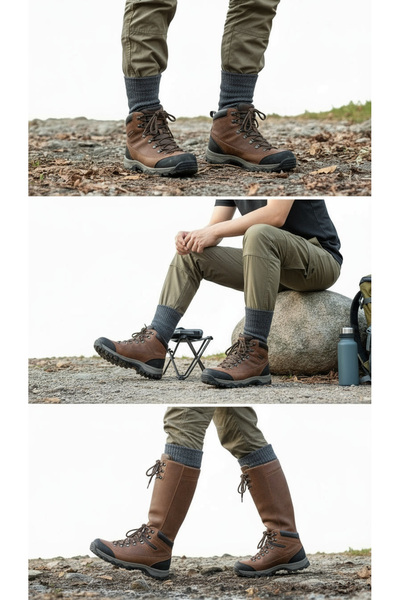 KonForYou Winter Wool Boot Socks |   Outdoor Comfortable Long Boot Socks