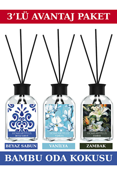 homeartplus Vanilya , Sabun , Zambak Çubuklu Oda Kokusu Esansiyel Uçucu Yağ 5...