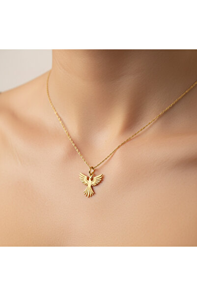 TabiTela 14 ayar altın kolye ucu kartal GM4553 0.5 gr