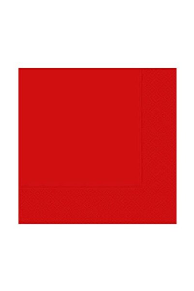 Hype Store مناديل مائدة حمراء مزخرفة بنمط بسيط 33 * 33
