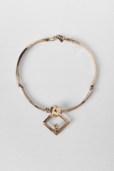 Meva Takı ve Aksesuar قلادة قصيرة عتيقة ذات شكل هندسي |   مجموعة ميف أرموني