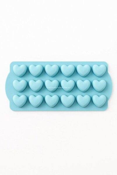 E&D Collection Silikon Kalp Buz ve Çikolata Kalıbı İkili Set 18 Hazneli Gıda ...