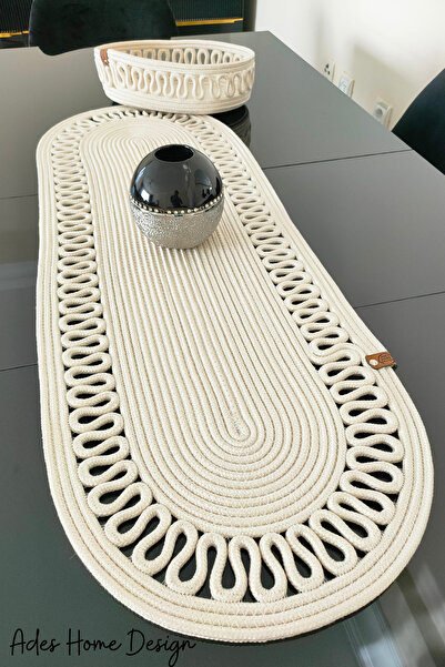 ADES HOME DESİGN Jüt, Sepetli Runner ,Amerikan Servisi ,Supla ,Masa Örtüsü,Se...