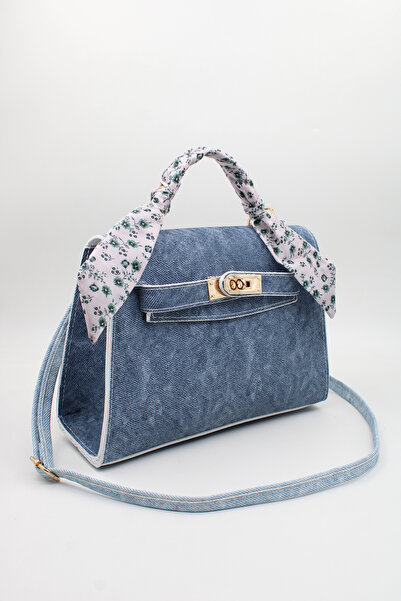 LASSO Geantă de mână, de braț și de umăr din piele artificială, albastră, cu ...
