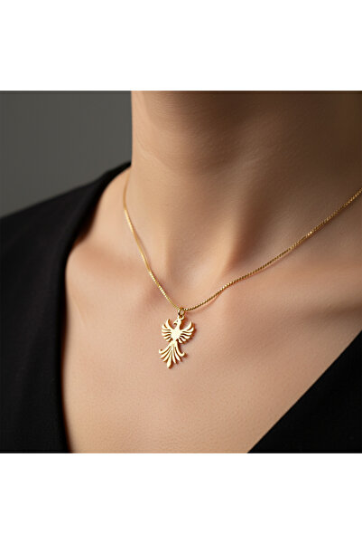 TabiTela 14 ayar altın kolye ucu anka kuşu GM1430 0.5 gr