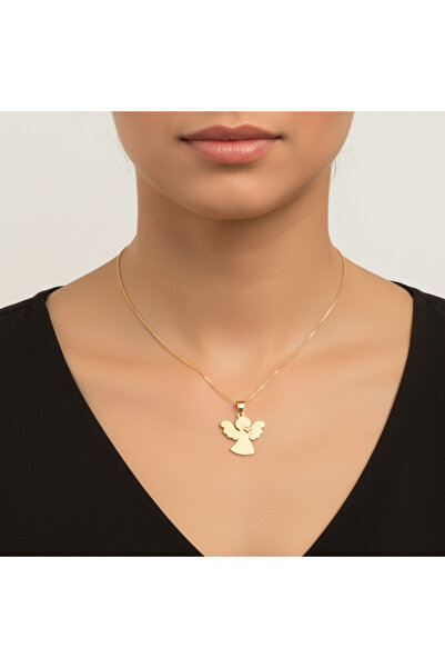 TabiTela 8 ayar altın kolye ucu melek GM5965 0.5 gr
