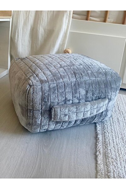 Hubb Peluş kumaş gri hurç fermuarlı tutmalı