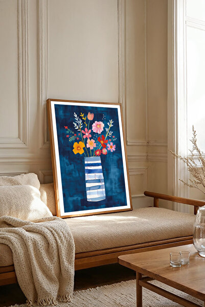 Dekorsiahome Tek Parça Ahşap Çerçeveli Oturma Odası Salon Mutfak Tablosu TK1830