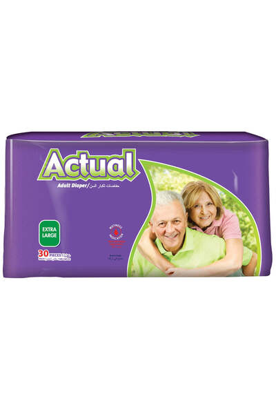 ACTUAL Scutece textil incontinenta adulti, Double, marimea XL 120-160 cm, 30 bucati