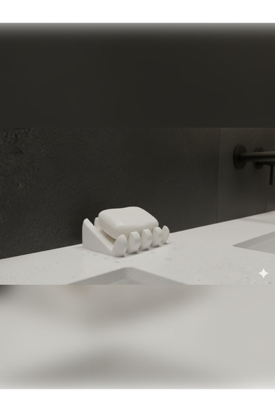 Filkorium3D حامل صابون بلاستيكي بتصميم عصري وبسيط مقاوم للماء - 10.5 سم