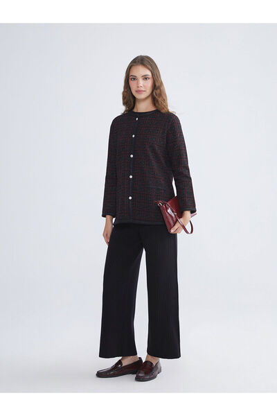 LC Waikiki Vizyon New Season Elastic Waist Wide Leg Women's Knitwear Trousers