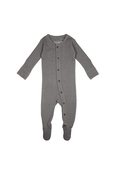 Lovedbaby Baby Cotton Thermal Footed Bodysuit with Snaps – Cozy, Mist (NB–12 Months)