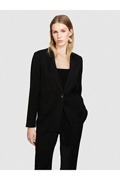 Sisley Regular Fit Black Women's Jacket 29Nmlw023