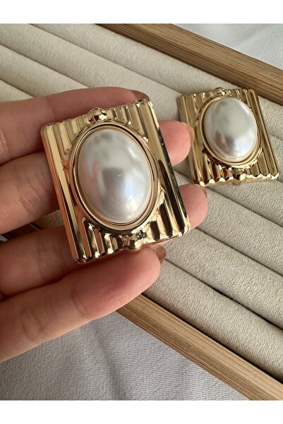 ringbox Large Stone Rectangular Earrings