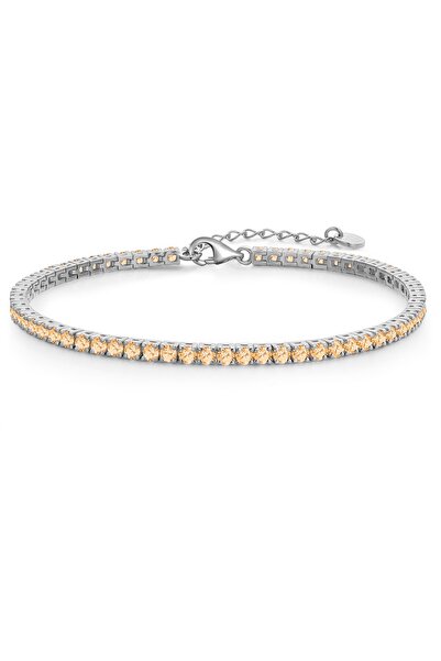 Glanzstücke München Silberarmband Armband Sterling Silber Zirkonia apricot