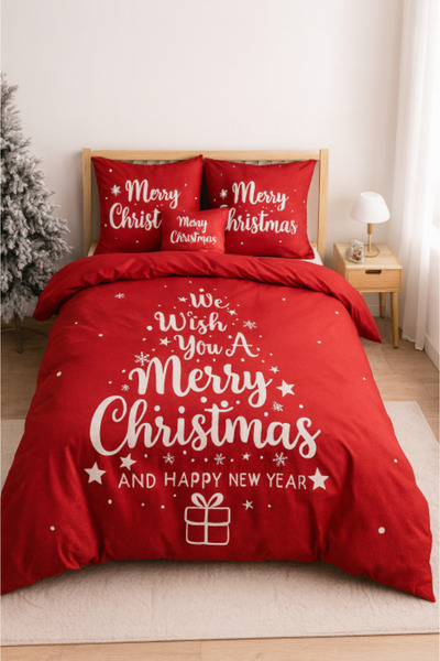 Sendia Christmas Bed Linen with Santa Claus – for one person, 140x200, 3 pieces