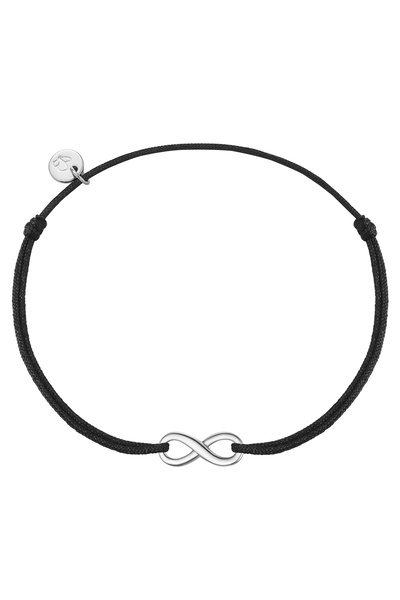 Glanzstücke München Textilarmband Armband Sterling Silber Textil (schwarz)