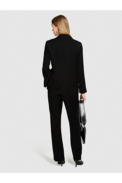 Sisley Regular Fit Black Women's Jacket 29Nmlw023