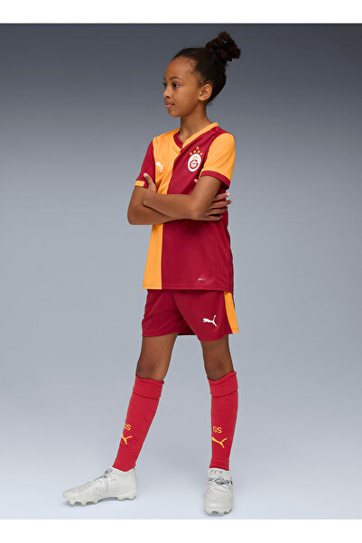 Puma Lastikli Bel Standart Turuncu - Kırmızı Erkek Çocuk Şort 77982401-GSK Shorts Replica Jr w/bl