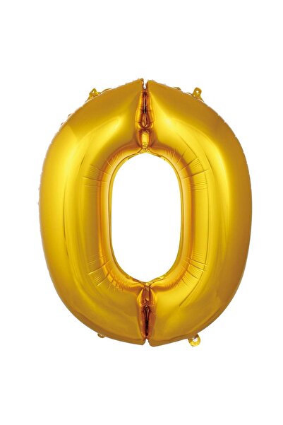 FESTİLO بالون فويل رقم ذهبي اللون 34 بوصة 76 سم متوافق مع الهيليوم