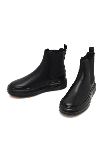 Derimod Erkek Siyah Kalın Tabanlı Deri Chelsea Bot 25WFD612218